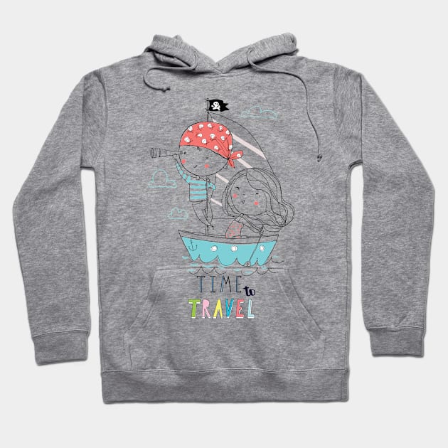 Time To Travel With Friends Hoodie by estelA_Sunday